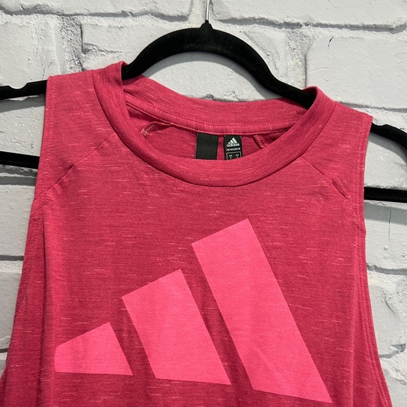 NWOT Adidas Women's Vibrant Pink Muscle Tee size S - Picture 3 of 7